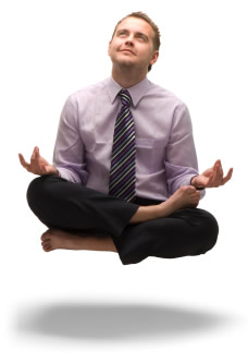 Businessman Levitating